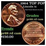 1964 Proof Lincoln Cent TOP POP! 1c Graded pr69 rd