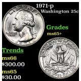 1971-p Washington Quarter 25c Grades GEM+ Unc