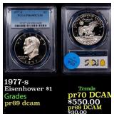 1977-s Proof Eisenhower Dollar $1 pr69 dcam PCGS
