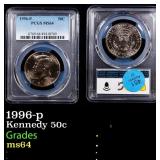 1996-p Kennedy Half Dollar 50c ms64 PCGS