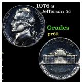 1976-s Proof Jefferson Nickel 5c Grades GEM++ Proo