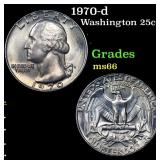 1970-d Washington Quarter 25c Grades GEM+ Unc