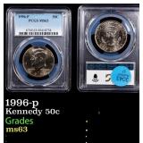 1996-p Kennedy Half Dollar 50c ms63 PCGS