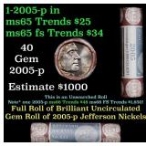 BU Shotgun Jefferson 5c roll, 2005-p 40 pcs Us Min