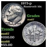 1975-p Roosevelt Dime 10c Grades GEM++ Unc