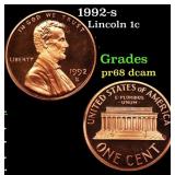1992-s Proof Lincoln Cent 1c Grades GEM++ Proof De