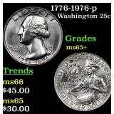 1776-1976-p Washington Quarter 25c Grades GEM+ Unc
