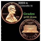 2001-s Proof Lincoln Cent 1c Grades GEM++ Proof De