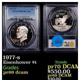 1977-s Proof Eisenhower Dollar $1 pr69 dcam PCGS