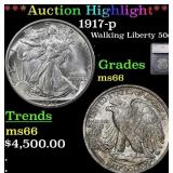 ***Major Highlight*** 1917-p Walking Liberty Half