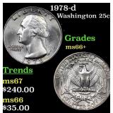 1978-d Washington Quarter 25c Grades GEM++ Unc