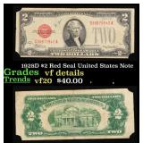1928D $2 Red Seal United States Note Grades vf det