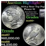 ***Major Highlight*** 1934-p Peace Dollar Near Top