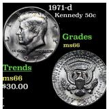 1971-d Kennedy Half Dollar 50c Grades GEM+ Unc