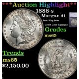 ***Major Highlight*** 1886-s Morgan Dollar $1 ms65