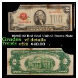 1928D $2 Red Seal United States Note Grades vf det