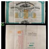 1863 Boston, Hartford & Erie Railroad $1000 Bond C