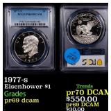 1977-s Proof Eisenhower Dollar $1 pr69 dcam PCGS
