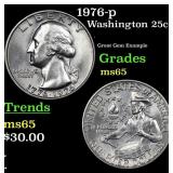 1976-p Washington Quarter 25c Grades GEM Unc