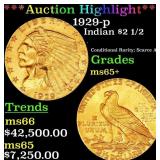 ***Major Highlight*** 1929-p Gold Indian Quarter E