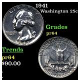 1941 Proof Washington Quarter 25c Grades Choice Pr