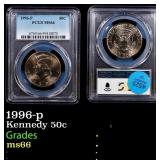 1996-p Kennedy Half Dollar 50c ms66 PCGS