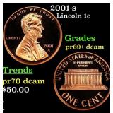 2001-s Proof Lincoln Cent 1c Grades GEM++ Proof De
