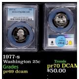 1977-s Proof Washington Quarter 25c pr69 dcam PCGS