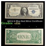 1957A $1 Blue Seal Silver Certificate Grades vf++