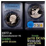 1977-s Proof Eisenhower Dollar $1 pr69 dcam PCGS