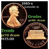 1985-s Proof Lincoln Cent 1c Grades GEM++ Proof De