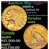 ***Major Highlight*** 1909-s Gold Indian Half Eagl