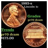 1985-s Proof Lincoln Cent 1c Grades GEM++ Proof De