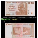 2007-2008 Zimbabwe (ZWR 3rd Dollar) 20,000 Dollars