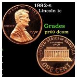 1992-s Proof Lincoln Cent 1c Grades GEM++ Proof De