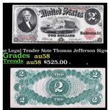 1917 $2 Large Size Legal Tender Note Thomas Jeffer
