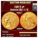 ***Major Highlight*** 1911-p Gold Indian Quarter E