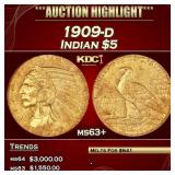 ***Major Highlight*** 1909-d Gold Indian Half Eagl