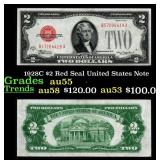 1928C $2 Red Seal United States Note Grades Choice