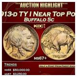 ***Major Highlight*** 1913-d TY I Buffalo Nickel N