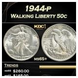 1944-p Walking Liberty Half Dollar 50c Grades GEM+