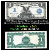 1899 "Black Eagle" $1 large size Blue Seal Silver