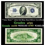 **star Note** 1934 $10 Blue Seal Silver Certificat