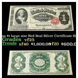 1891 Martha Washington $1 large size Red Seal Silv