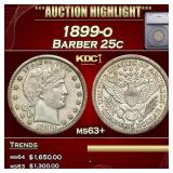 ***Major Highlight*** 1899-o Barber Quarter 25c ms