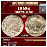 ***Major Highlight*** 1916-s Buffalo Nickel 5c ms6