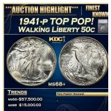 ***Major Highlight*** 1941-p Walking Liberty Half