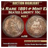 ***Major Highlight*** Ultra Rare 1891-p Seated Lib