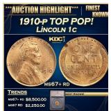 ***Major Highlight*** 1910-p Lincoln Cent TOP POP!