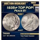***Major Highlight*** 1935-p Peace Dollar TOP POP!
